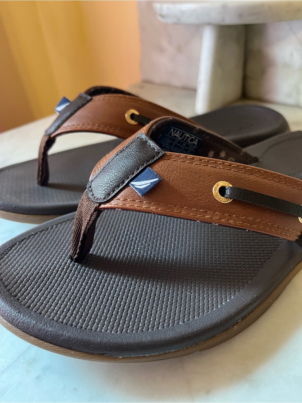 Nautica Men's Casted Round Toe Flip Flops - Size 8